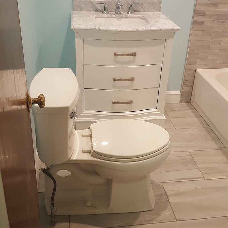bathroom remodeling gray tile